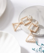 ✽現貨✽正韓✽精緻優雅幾何造型珍珠耳環
